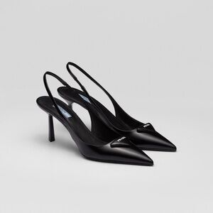 Prada Brushed Leather Slingback
